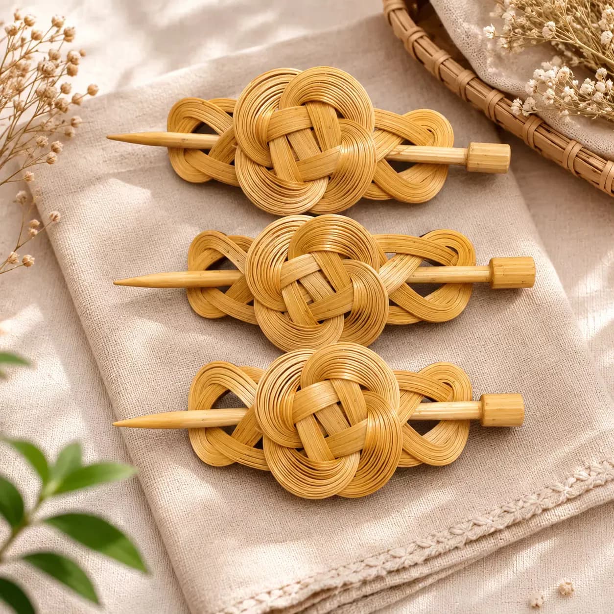 bamboo hair sticks (set of 3)