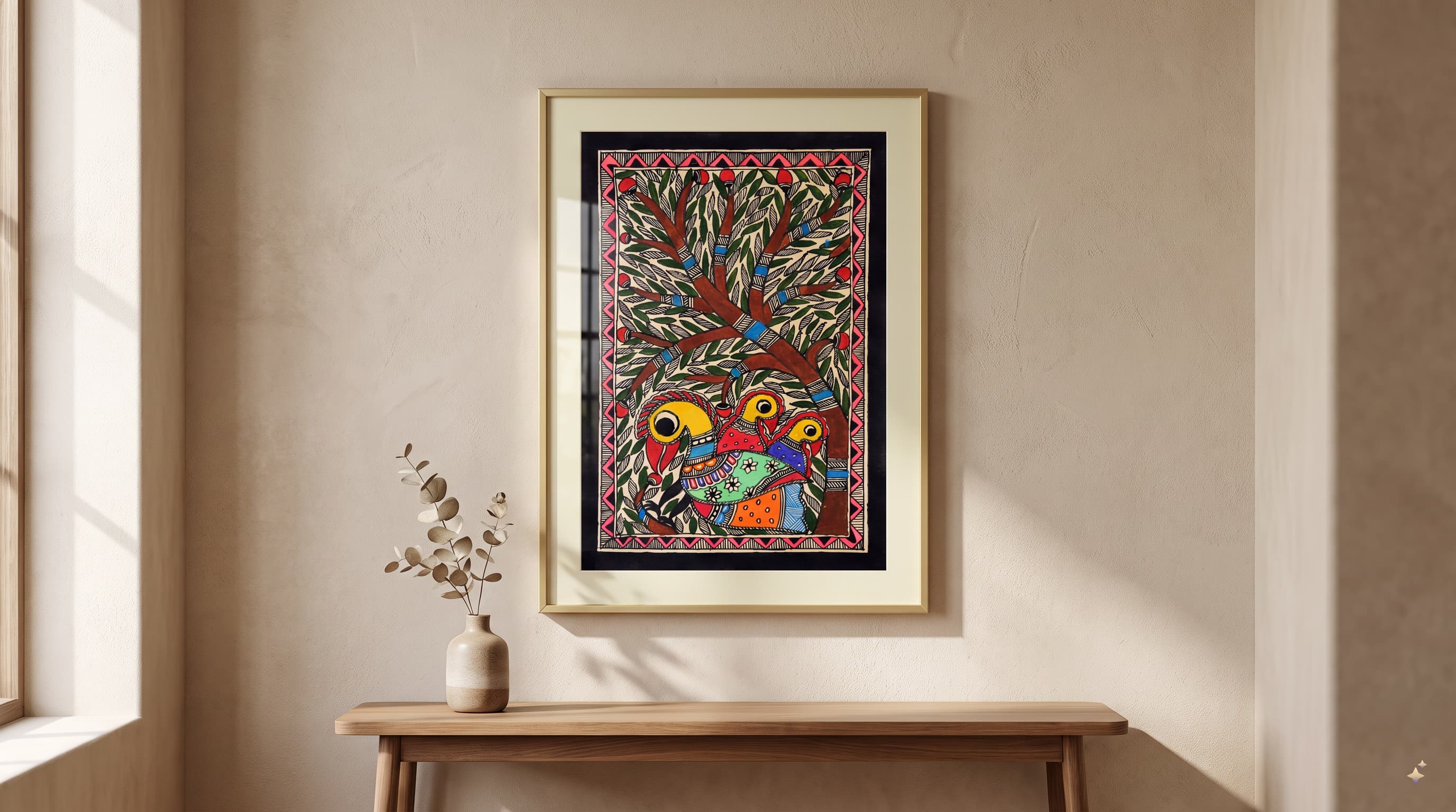 peacock with tree of life