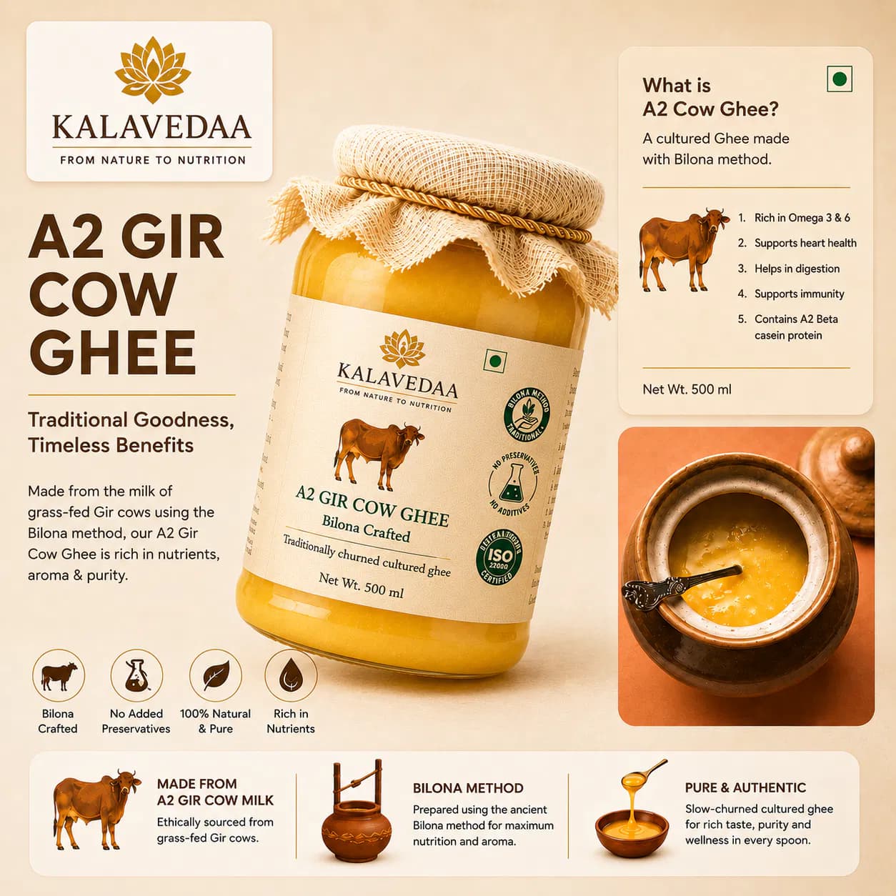 a2 bilona gir cow ghee