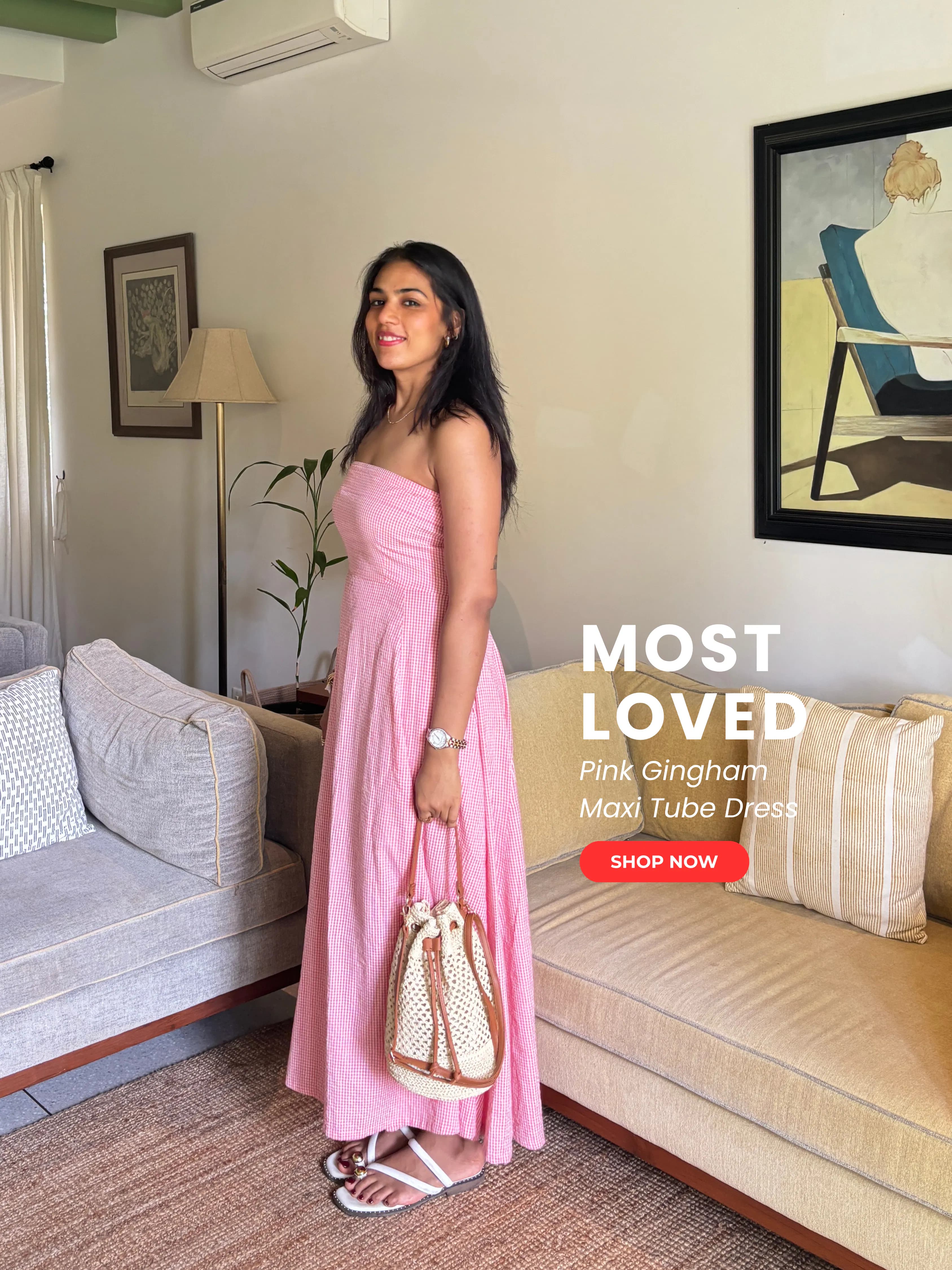 pink dress banner